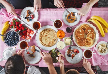 Opciones de desayunos de cumpleaños