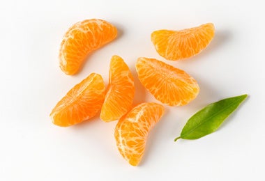 Gajos de mandarina, un cítrico muy popular