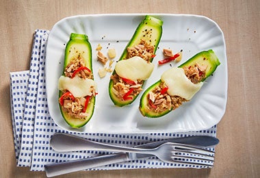 Zucchinis verdes rellenos  