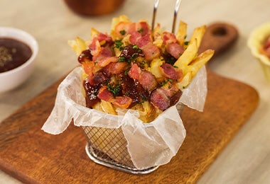 Hacer papas fritas salsa BBQ Hacer papas fritas salsa BBQ