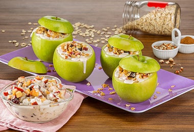 Postre con manzana verde rellenas y horneadas Postre con manzana verde rellenas y horneadas