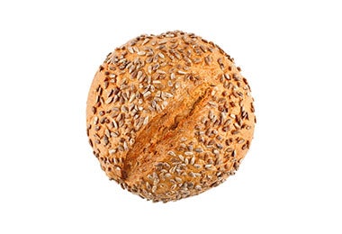 Pan de centeno y otros cereales, con semillas como decoración. 