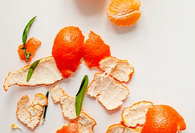 Cocinar con cascaras de mandarina