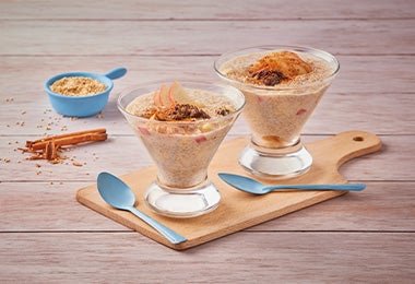 Copa dulce de quinoa postre con proteína