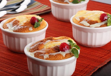 Moldes individuales con soufflé de queso 