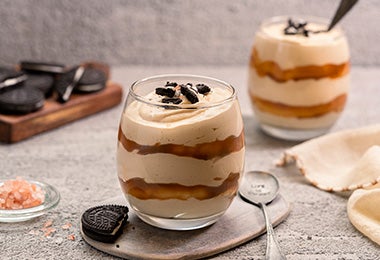 Mousse con galletitas, receta con crema de leche 