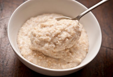 Plato de porridge para el desayuno