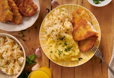 Plato con receta de chucrut
