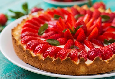 Postre tarta de frutillas sin azúcar 