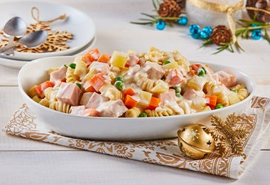 Receta de ensalada con pasta con arvejas y zanahoria