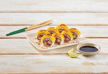 Sushi con salsa de soja 