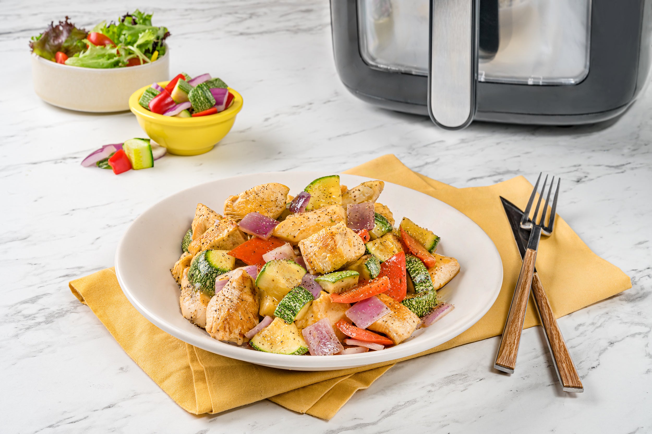 Pollo mediterráneo en Airfryer