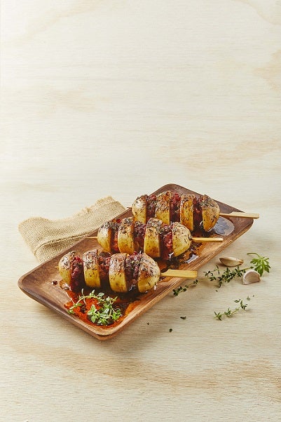 Brochettes de Papa con Chorizo