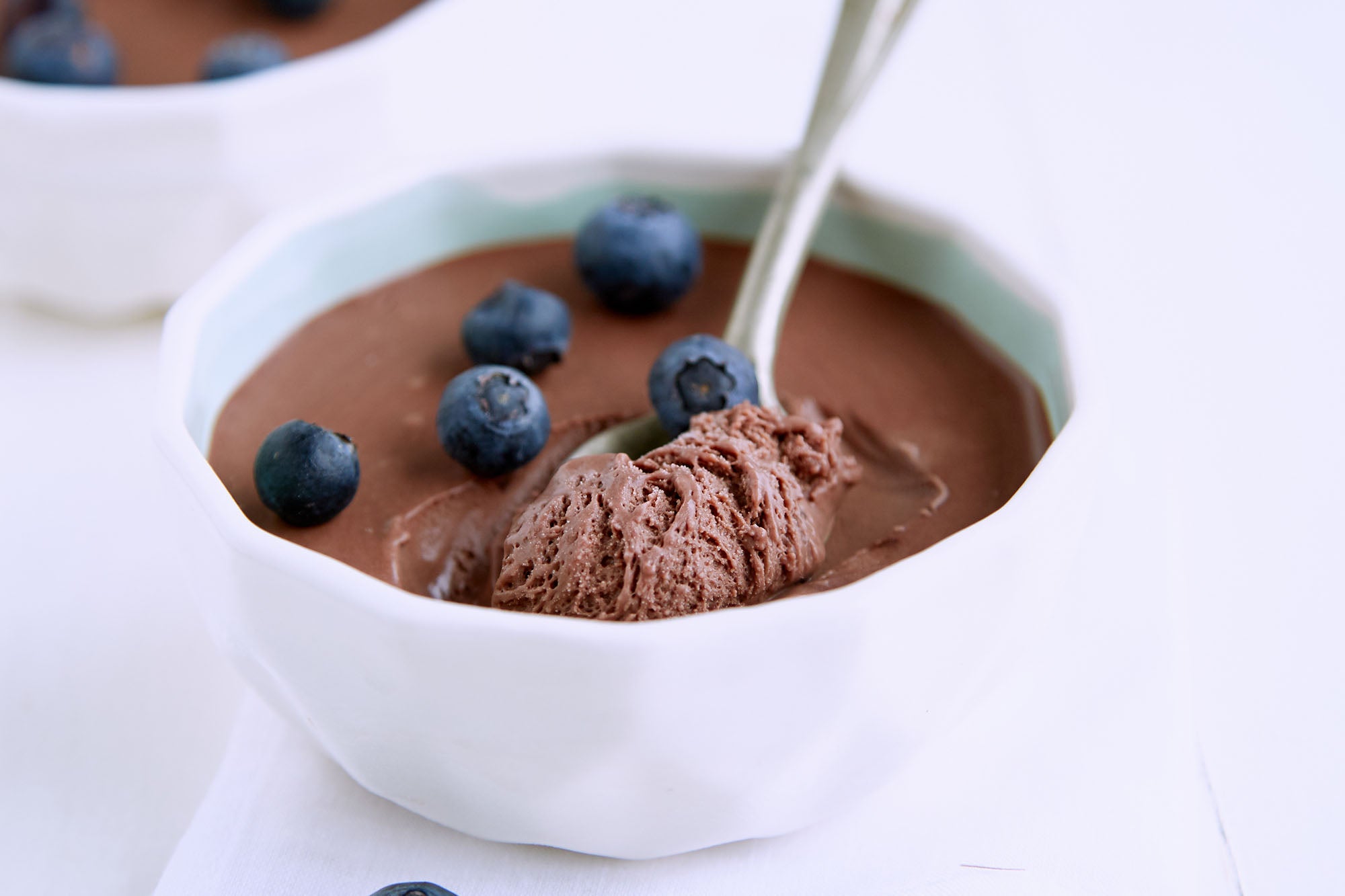 Mousse de helado de chocolate