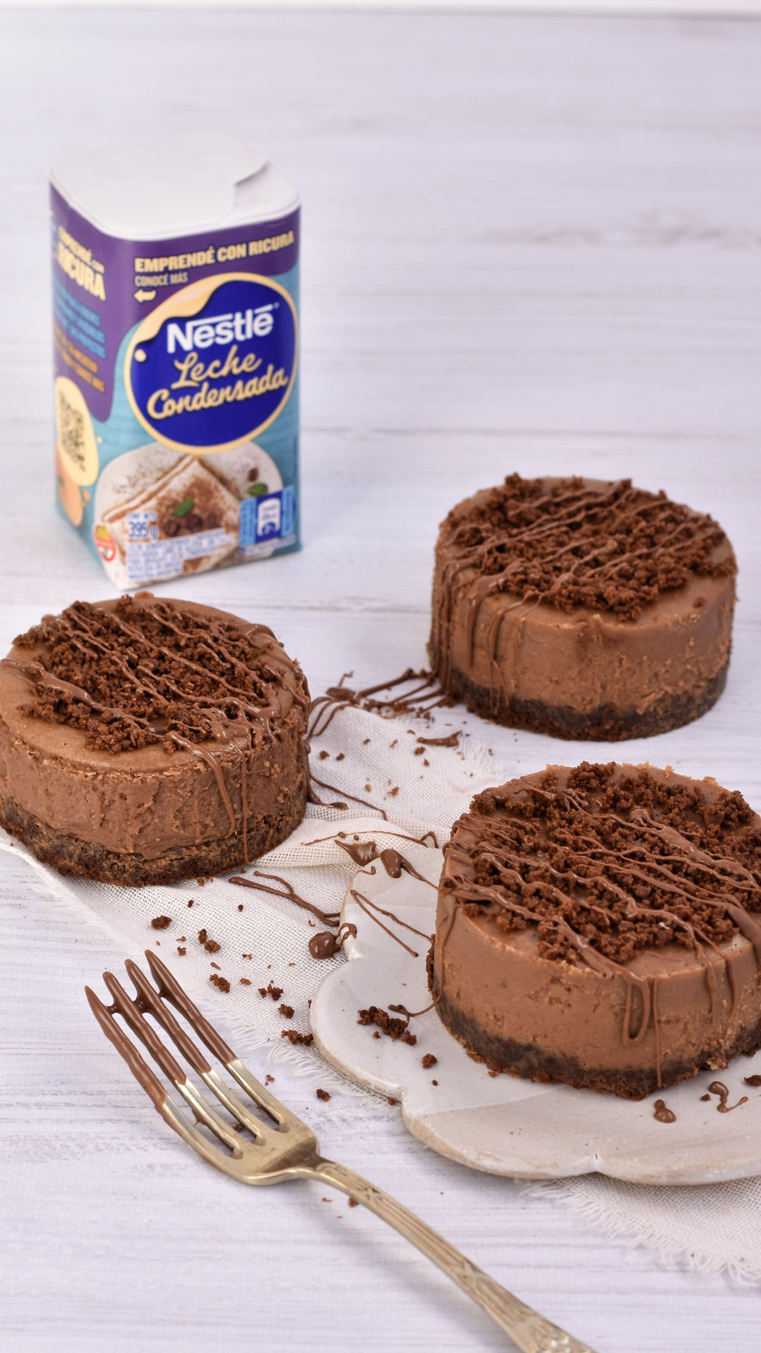 Mini torta Cheesecake de chocolate by Maria Nazareth