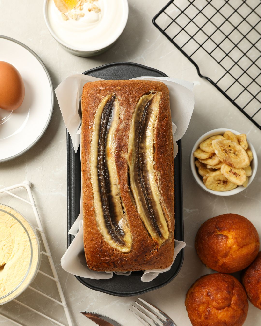 Budin de banana con leche condensada