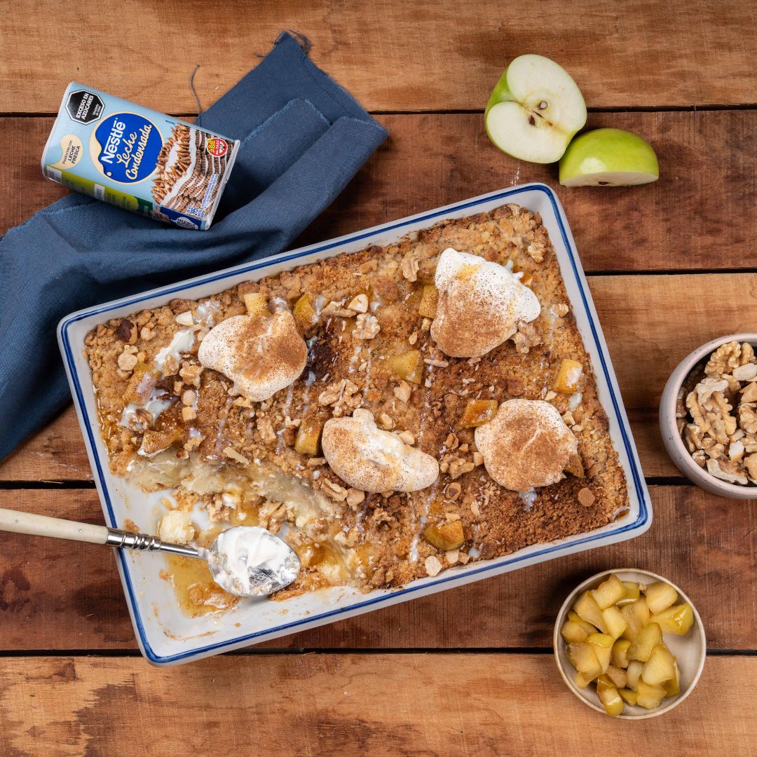 Torta Crumble de Manzana