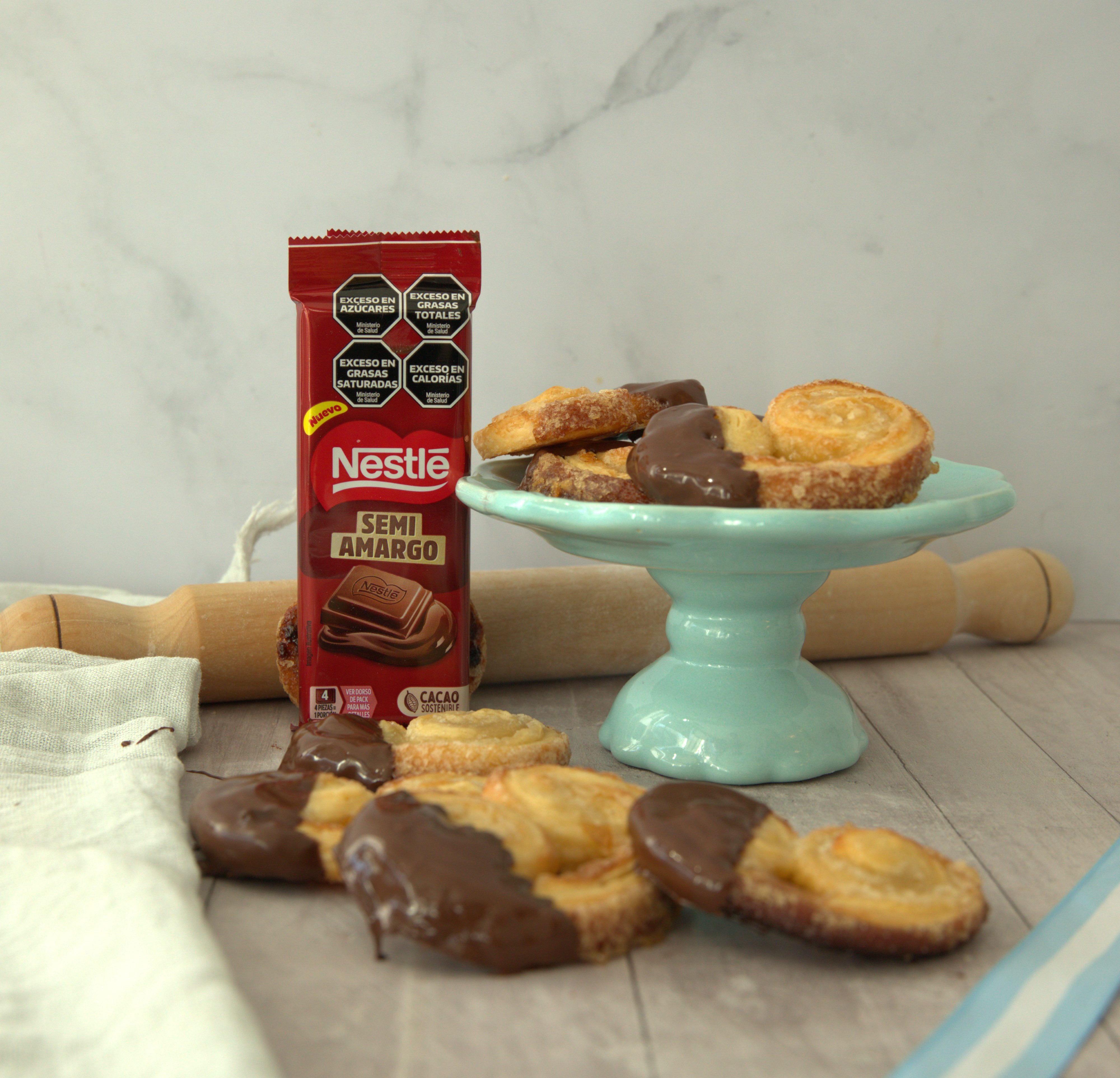 Palmeritas con chocolate