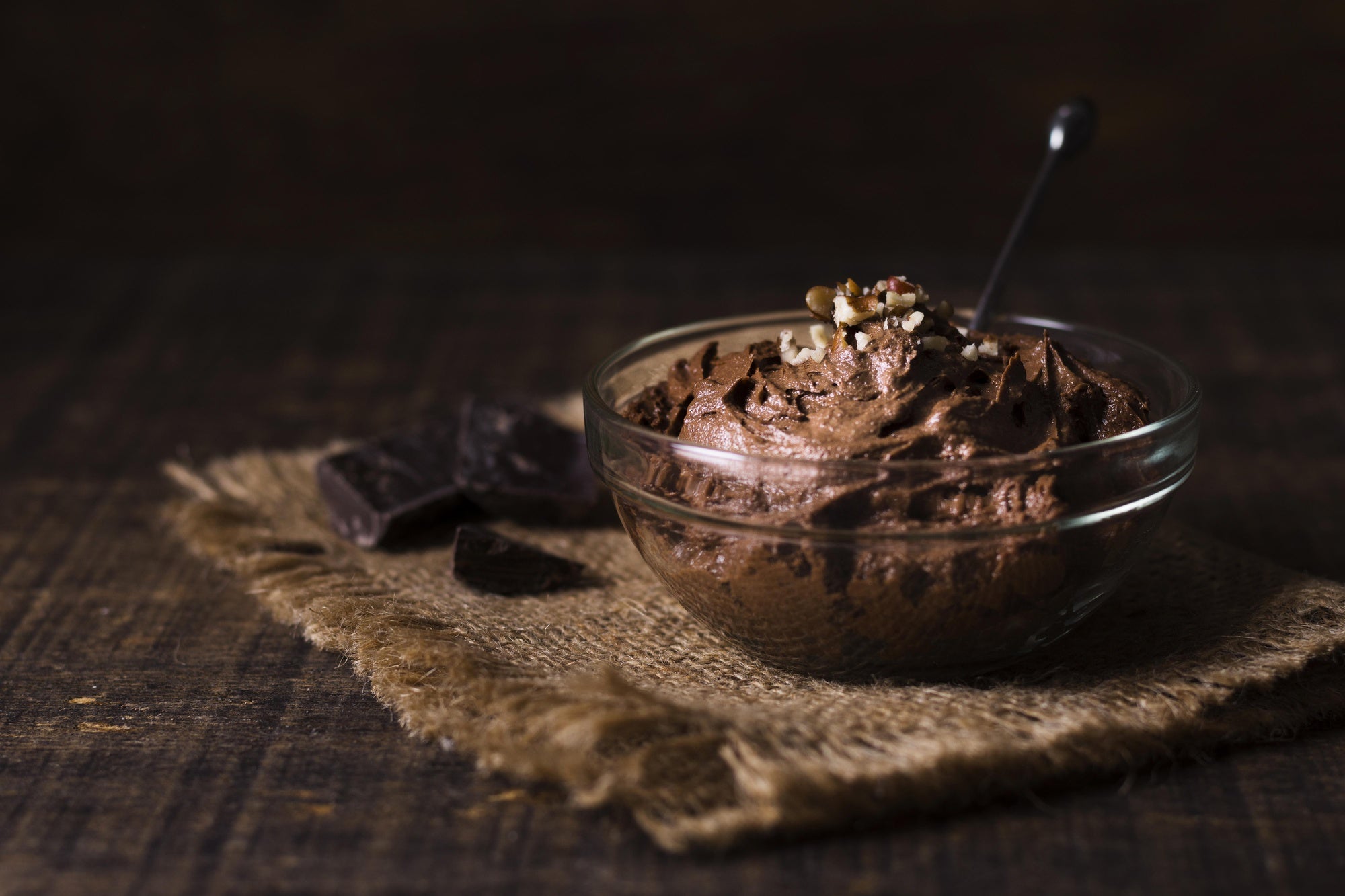 Mousse de chocolate crocante
