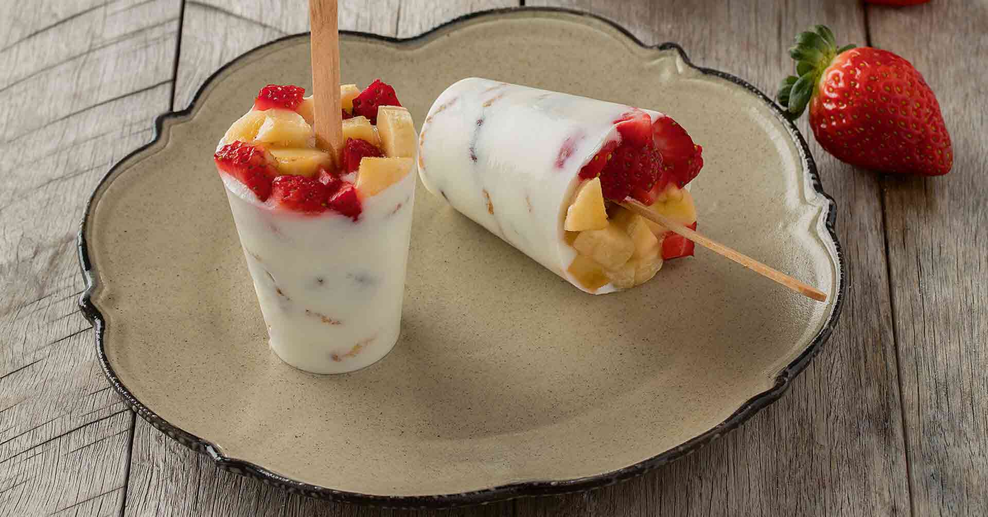 Paletas de Yogur y Cereales