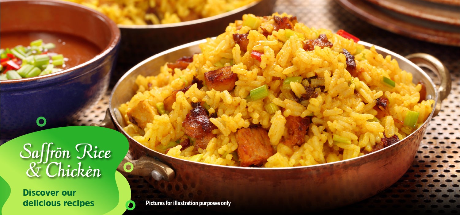 Arroz con Azafrán y Pollo