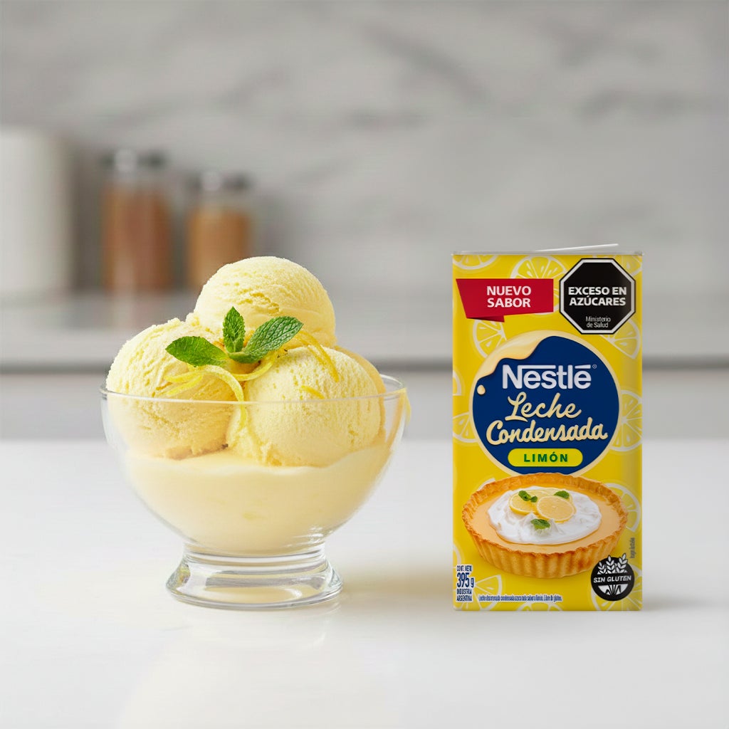 Helado de limón con Nestlé Leche Condensada Limón