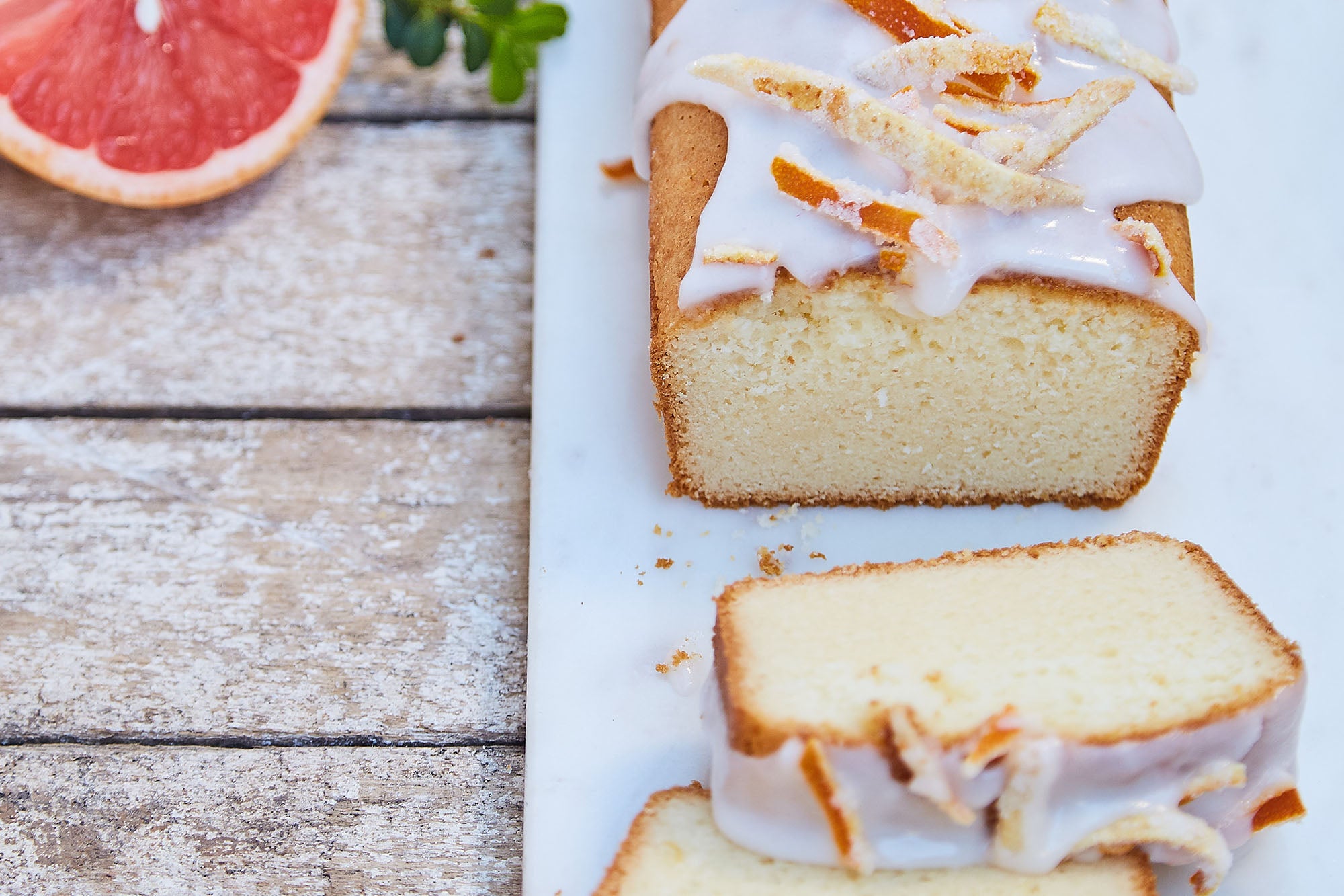 Budín de pomelo