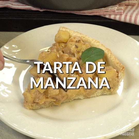 Tarta de manzana con leche condensada