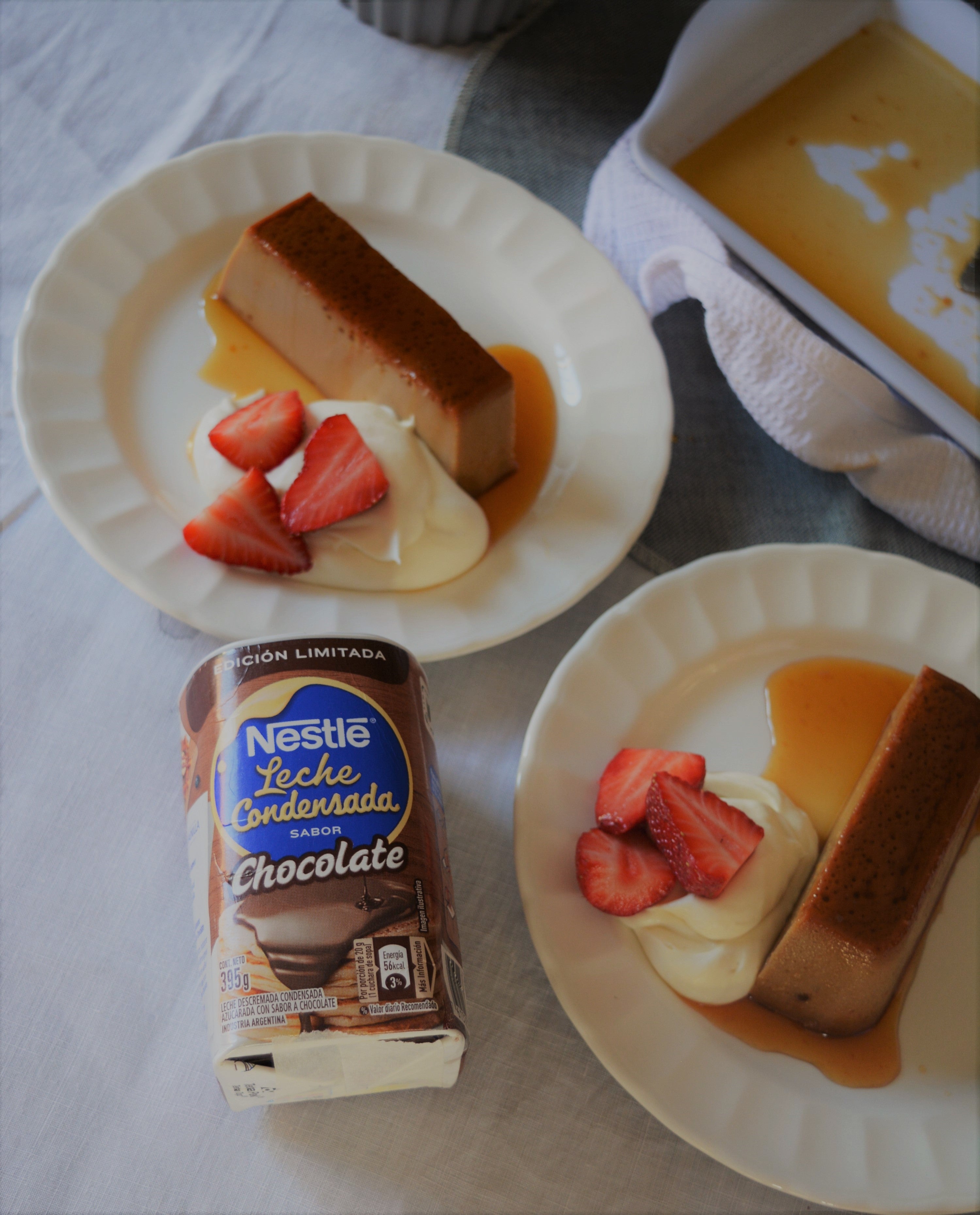 Flan de chocolate