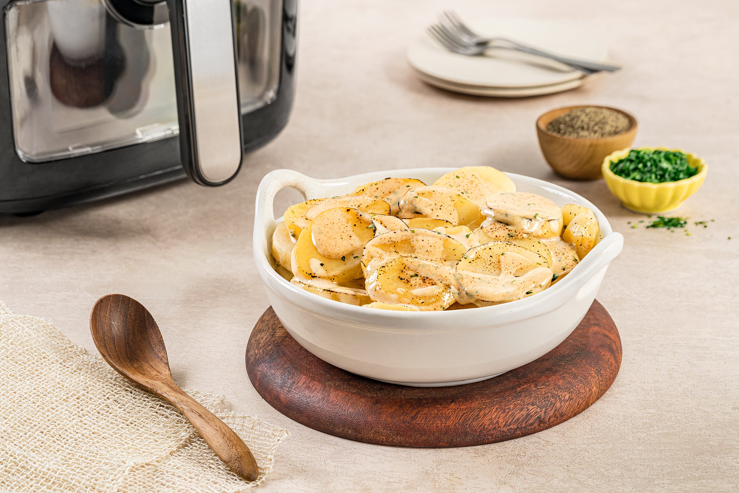 Gratinado de papas en Airfryer