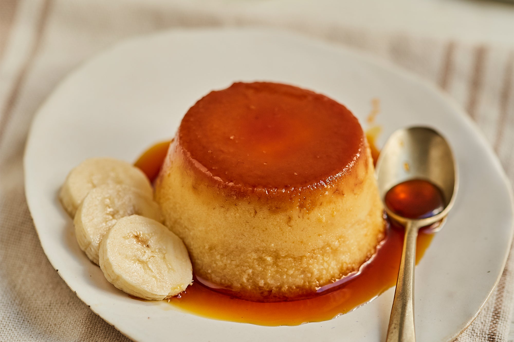 Flan de banana