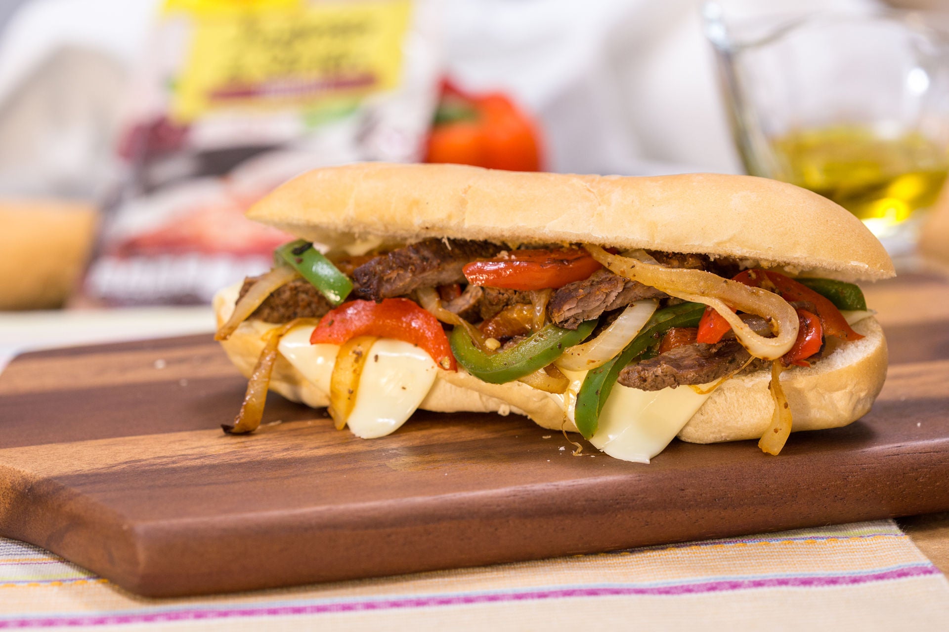 Sandwich de carne y verduras