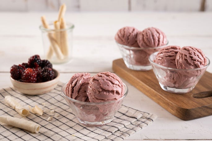 Helado de frambuesa
