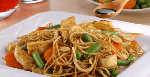 Salteado de vegetales al estilo oriental