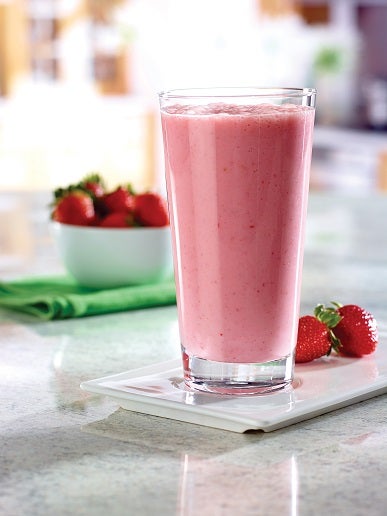 Licuado de frambuesas y arándanos