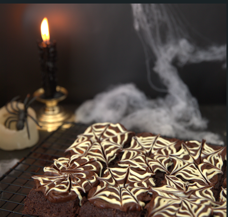Brownies con telarañas