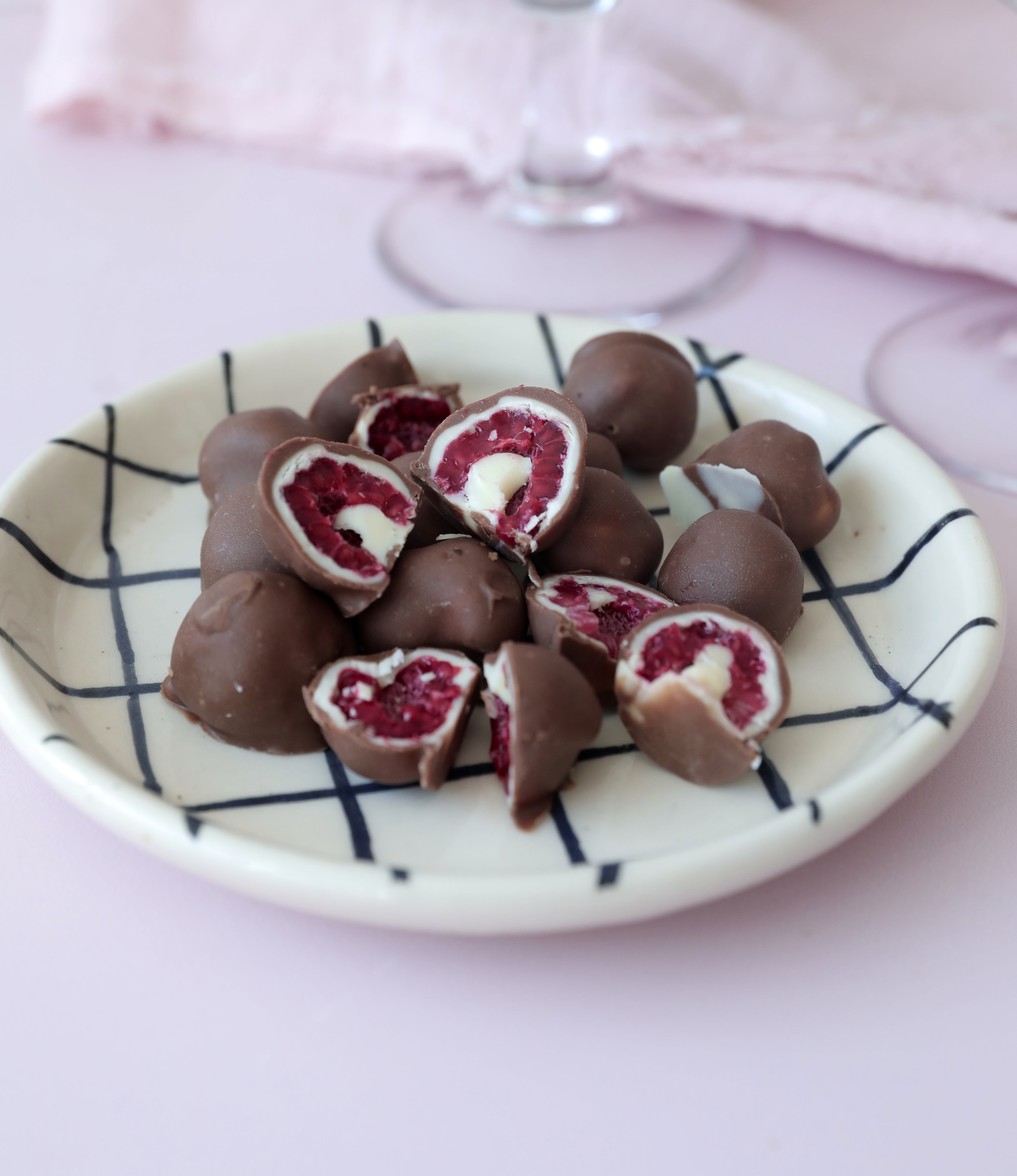 Frambuesas Bañadas en Chocolate