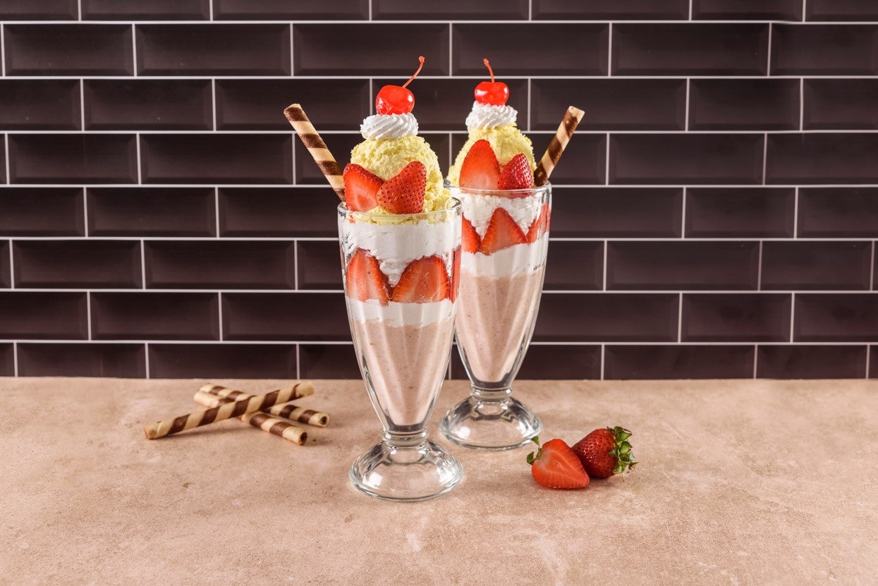 Helados de Frutilla y Crema