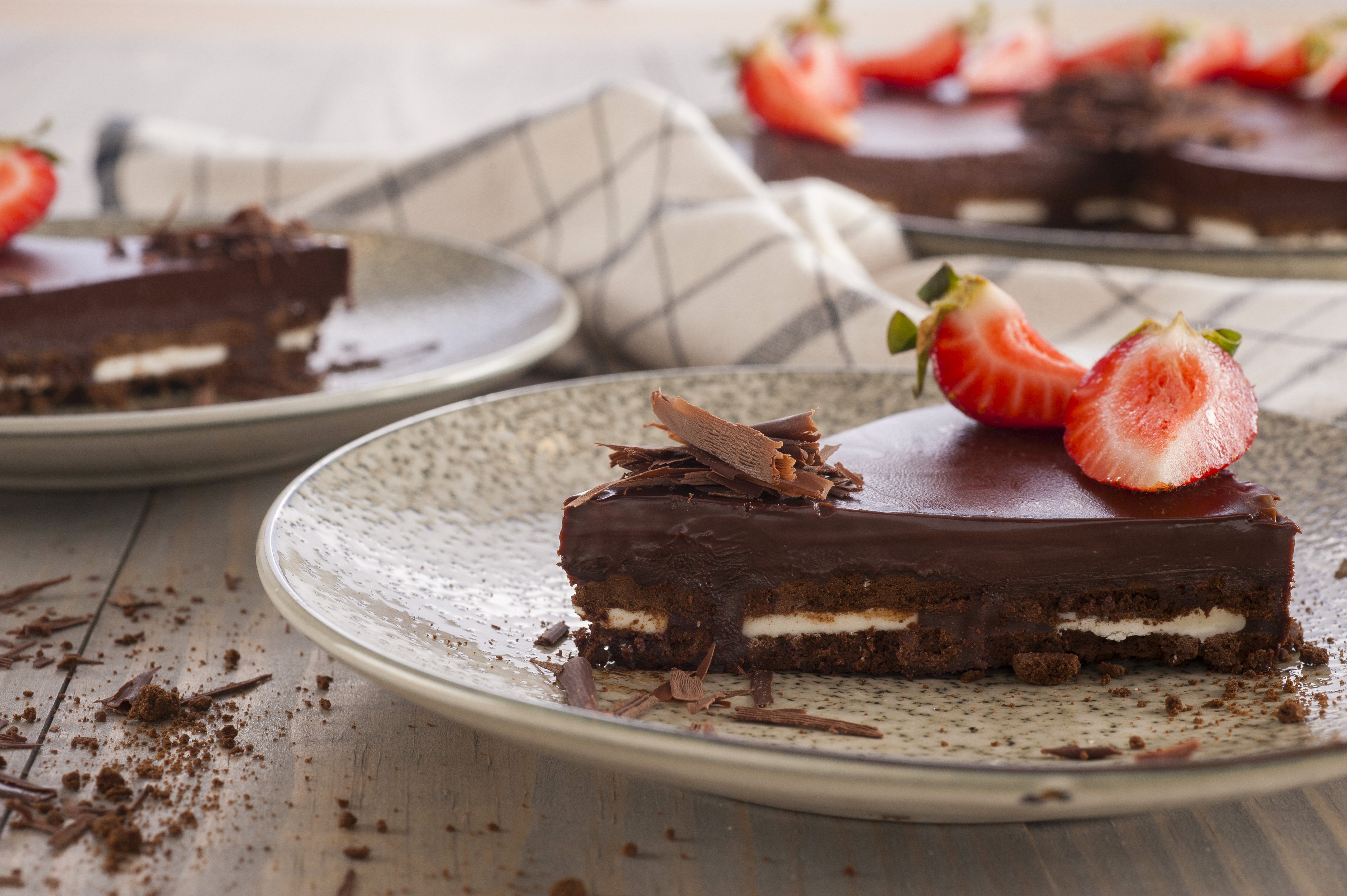 Tarta fría de chocolate