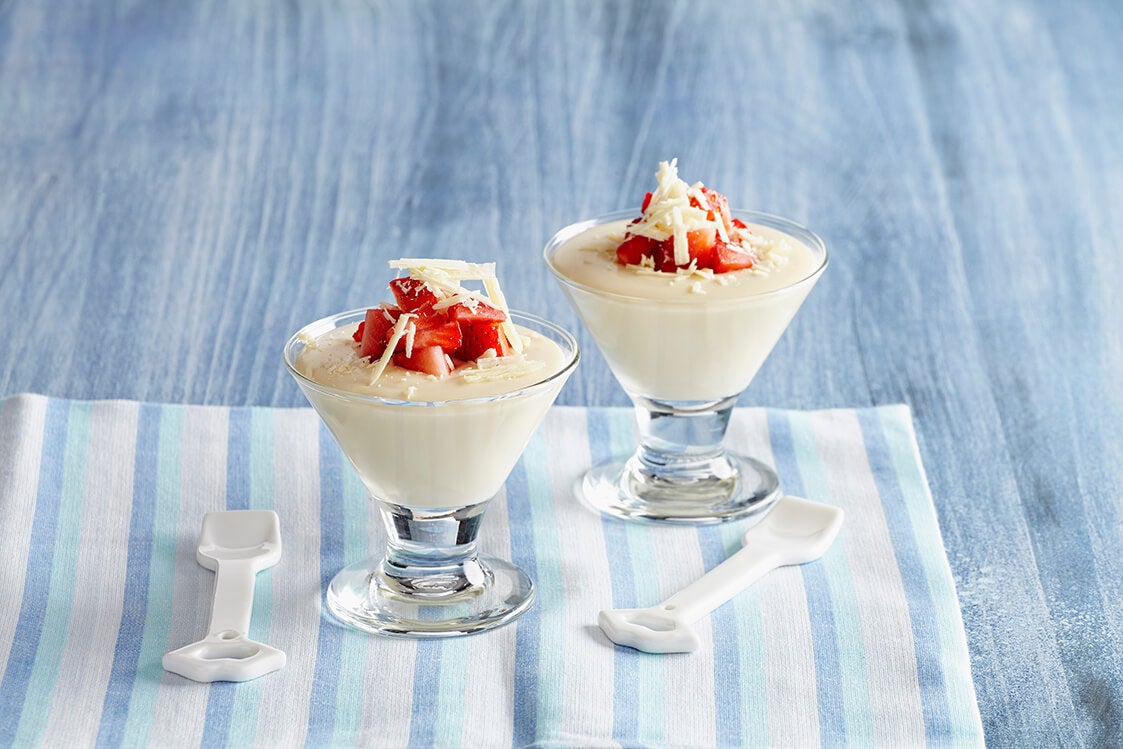 Mousse de chocolate blanco