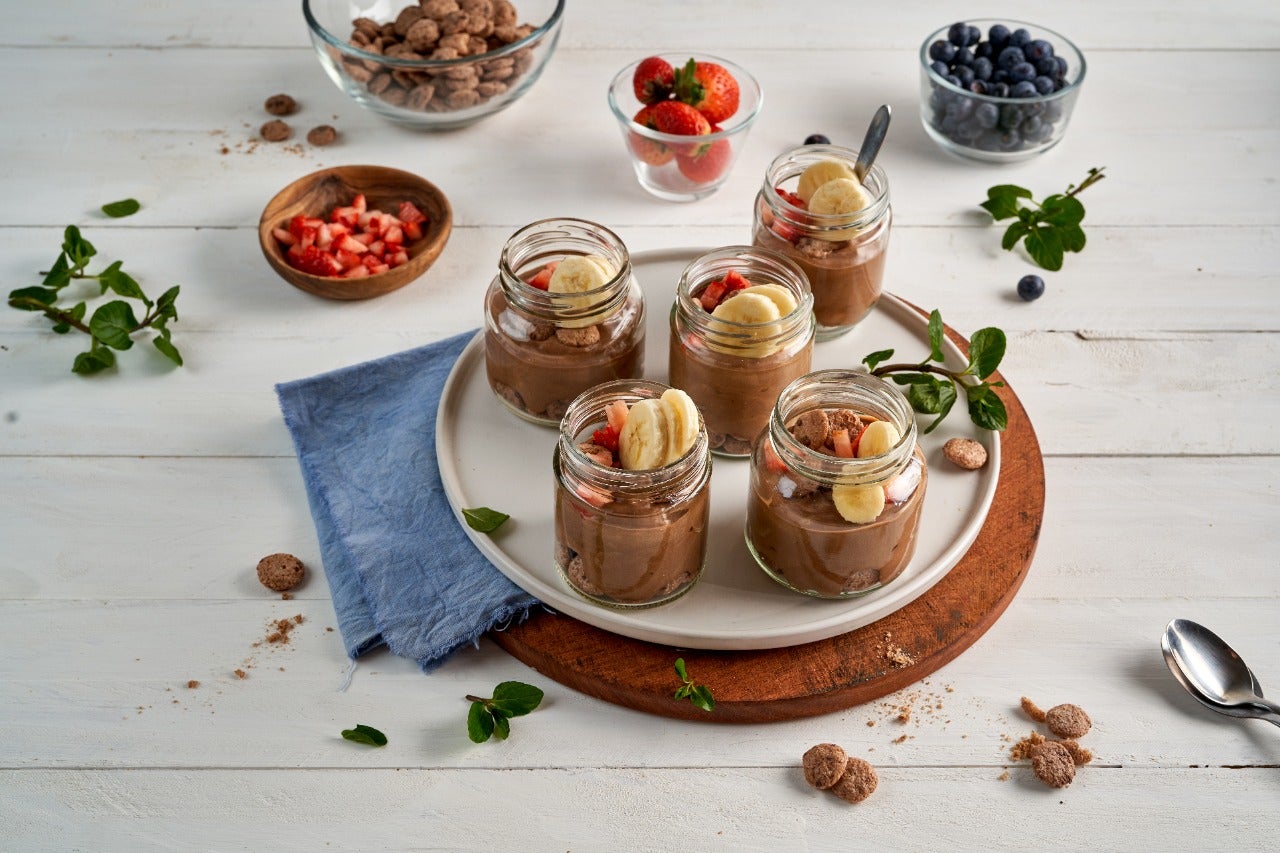 Mousse de banana con chocolate y Leche Condensada