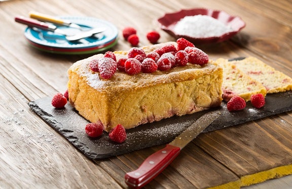Budín de frambuesa
