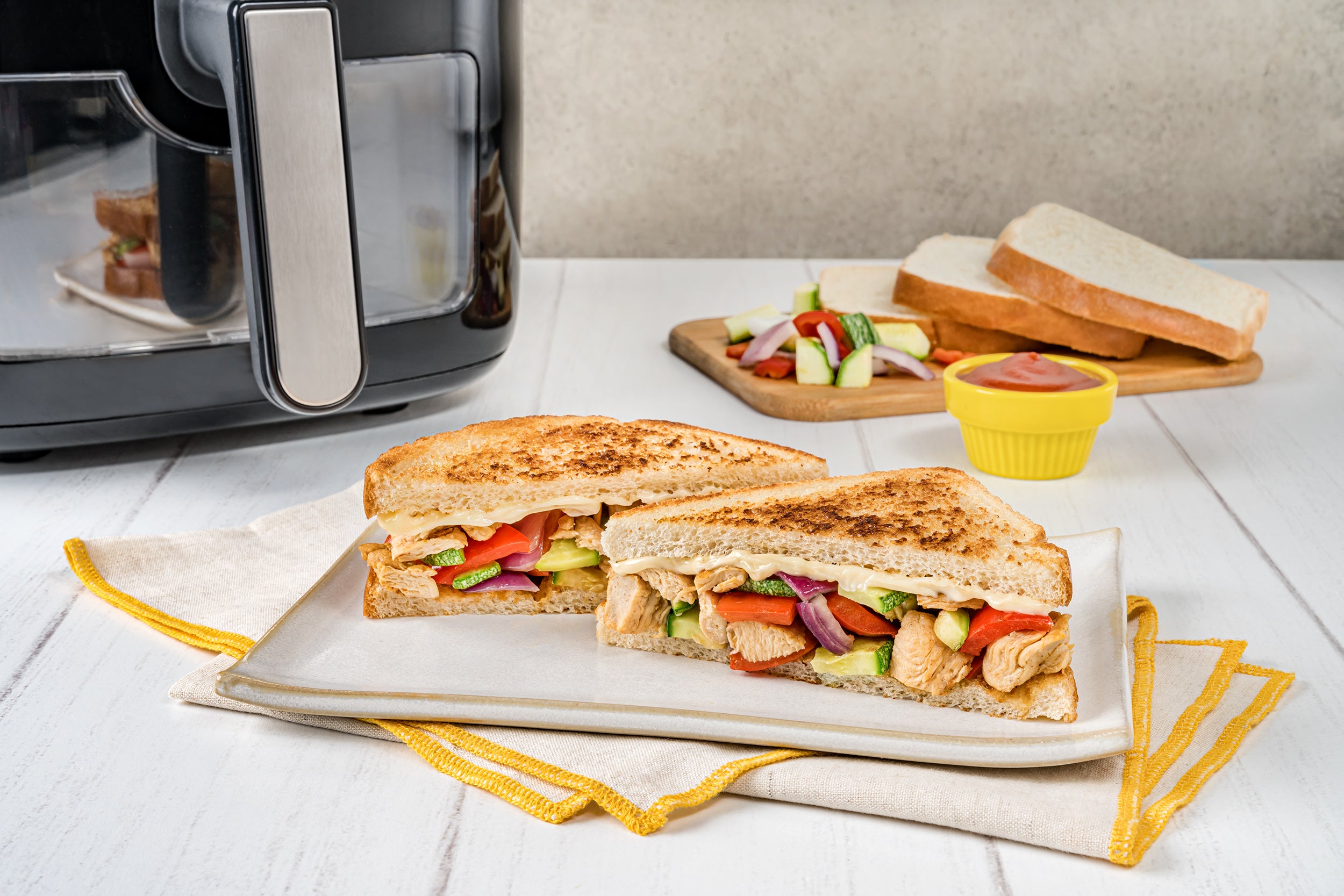 Sándwich de pollo Hot Club en Airfryer