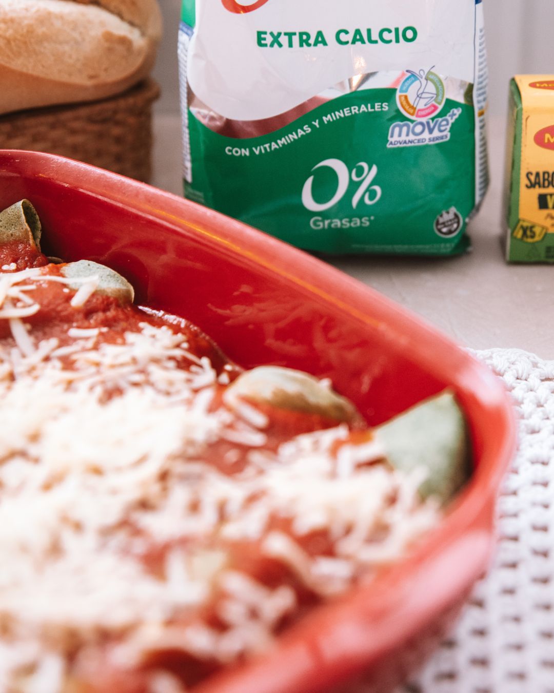 Canelones de espinaca rellenos