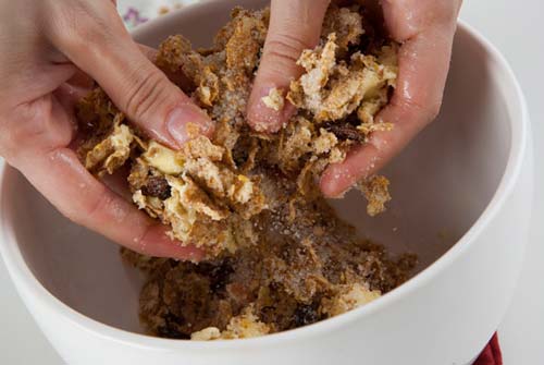 Cuadrados de chocolate con streusel