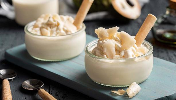 Postre de crema helada, receta con crema de leche 