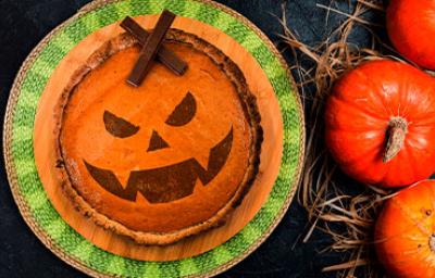 La calabaza es todo un símbolo en las fiestas de Halloween. Postre de calabaza para una fiesta de Halloween.