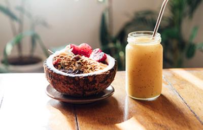 Bowl de frutas y cereal Bowl de frutas y cereal