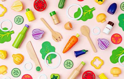 Alimentos y utensilios para preparar comidas divertidas para niños Alimentos y utensilios para preparar comidas divertidas para niños
