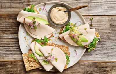 Wraps con vegetales y tahini Wraps con vegetales y tahini